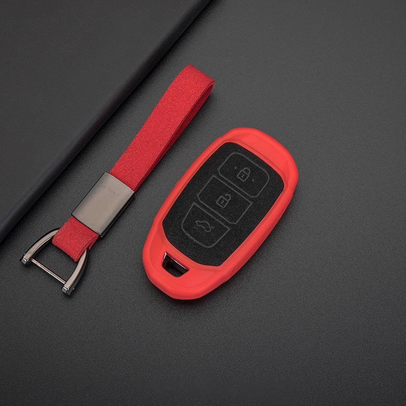 4-Button Smart Key Case: Modern Protective Cover with Key Chain