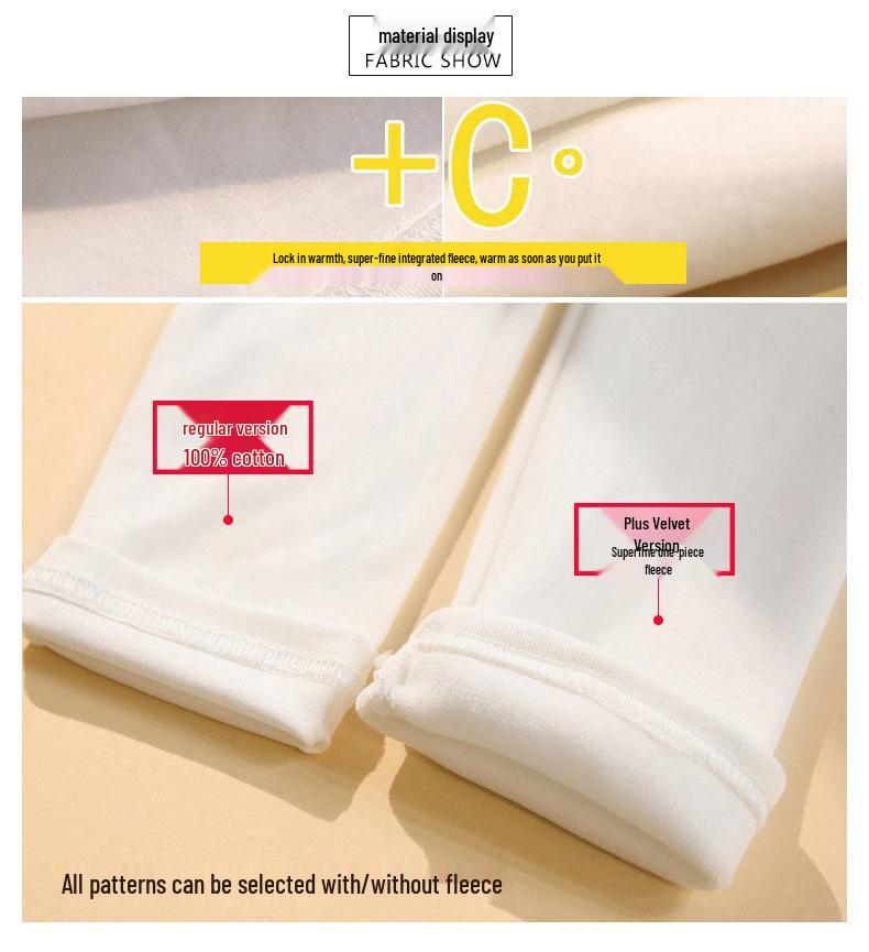 Women's Thickened Fleece Lined Pure Cotton White Long Sleeve T-Shirt - Korean Style Mid-Length Base Layer for Autumn and Spring