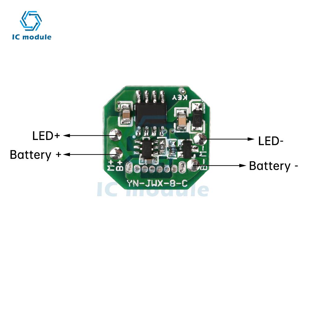 Taschenlampen-Treiberplatine DIY-Leiterplatte Typ-C Ladeanschluss Integriertes Lade- und Entlademodul 18650/21700 Batterien