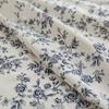 140x50cm/140x200cm Polyester Linen French Blue Printed Fabric For Dresses, Tablecloths, Curtains, Handmade DIY Fabric YHTJ0063