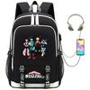 New Riman, My Hero Academy Printed Backpack Large Capacity Student School Bag USB Computer Bag