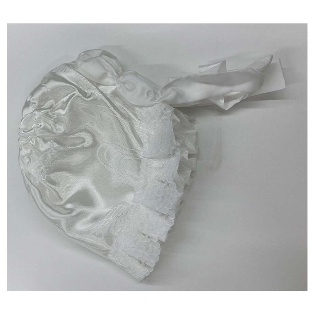 [Kyoto Kimono Yuzen] Shrine Visit Abu-chan Hat with Hood, White, Embroidered, Formal, AC White Goods