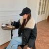 All-match Lambskin Cotton-padded Jacket Women's Short Lamb Wool Down Cotton-padded Jacket Winter Fur Collar Cotton-padded Jacket