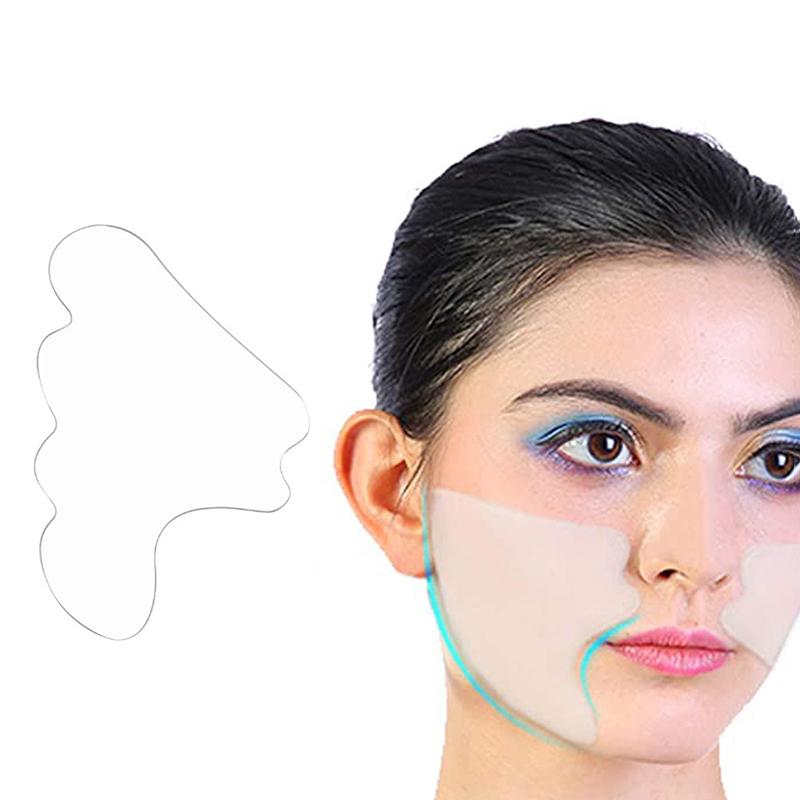 Gesichtsfaltenentferner-Pad Wiederverwendbar Medizinisches Silikon Nasolabialfalten Anti-Aging-Maske Falten vorbeugen Hautstraffende Pflaster
