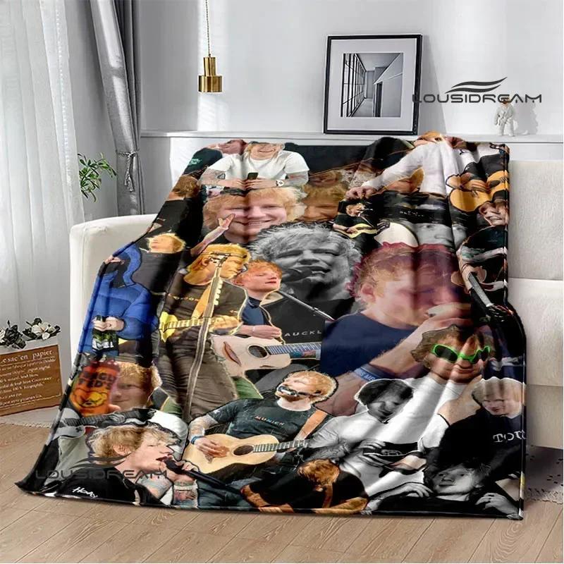 Sänger Ed Sheeran bedruckte Decke Warme Flanelldecken Weiche und bequeme Decke Bettwäsche Decken für Betten Geburtstagsgeschenk