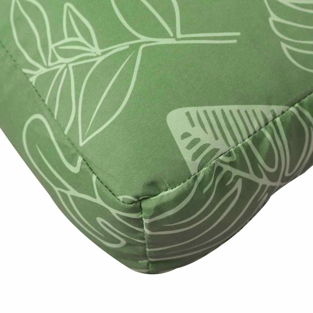 Vidaxl Pallet Cushions, 3 Pcs., Leaf Pattern, Oxford Fabric