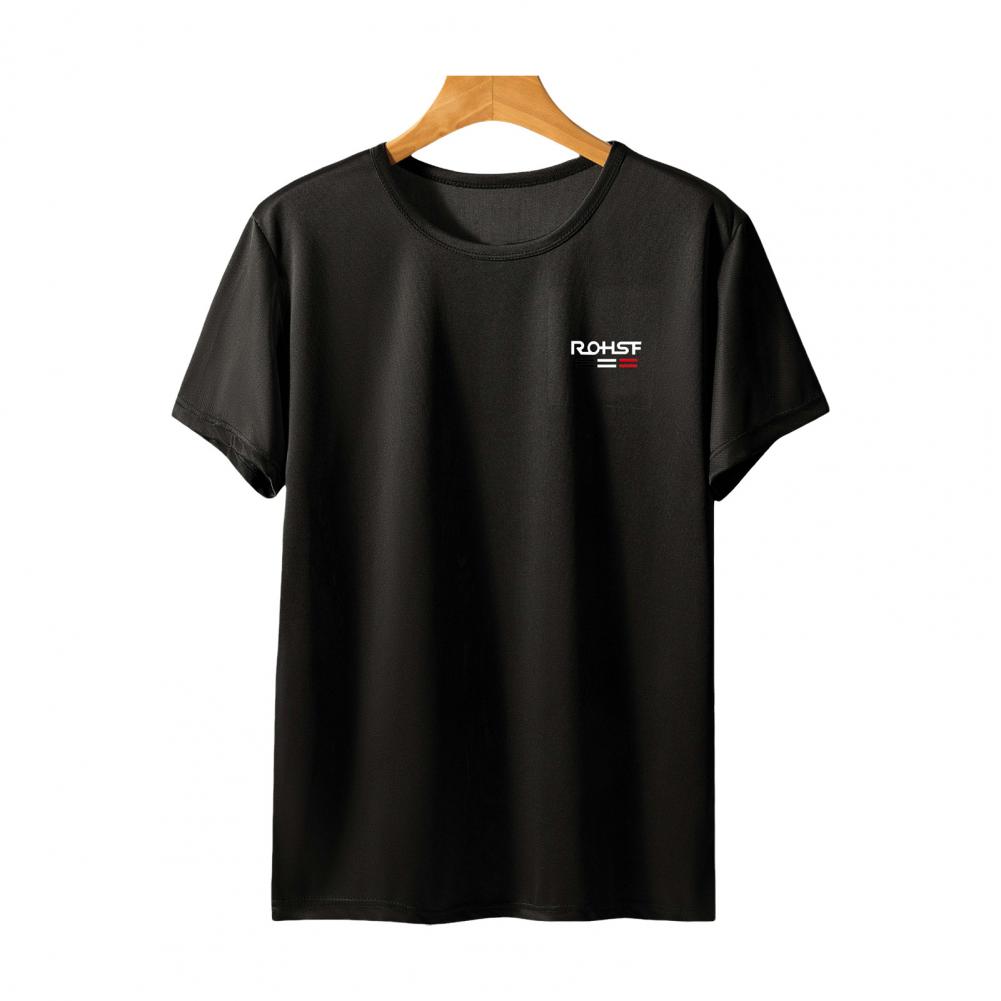 Sommer Herren Top Ice Silk Schnelltrocknend Kurze Ärmel O-Ausschnitt Locker Einfarbig Dünn Atmungsaktiv Elastisch Lässig Pullover Täglich Sport