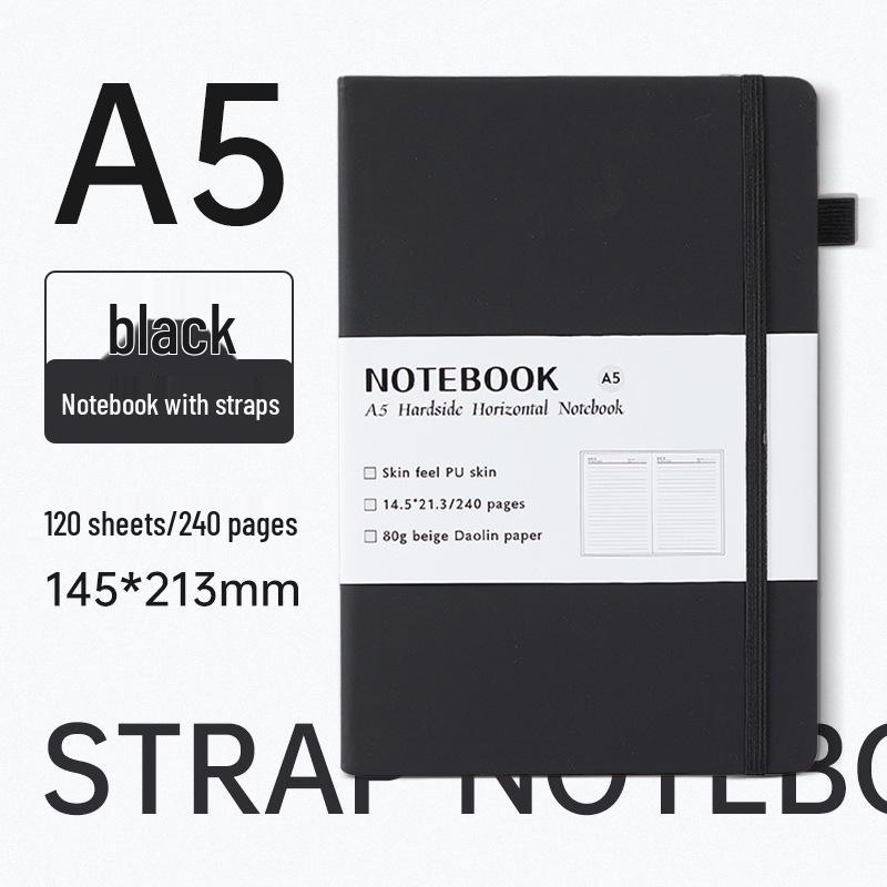 Minimalistisches A5 Notizbuch mit Gummiband für Geschäftsbesprechungen und das Büro