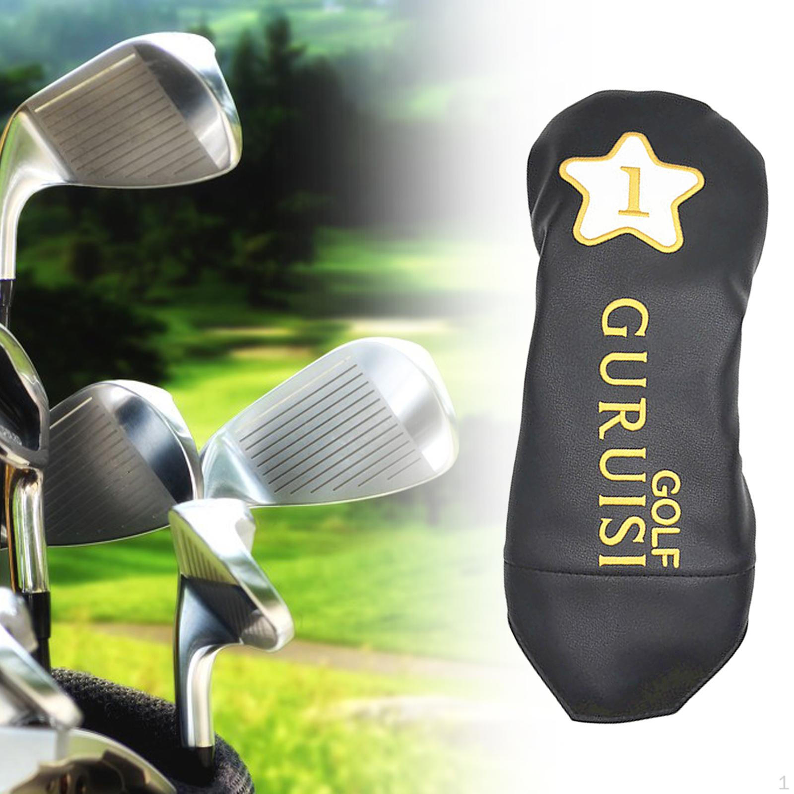Club Headcover Anti Scratch Golf Cover 1 Black 14.6x5.9inch