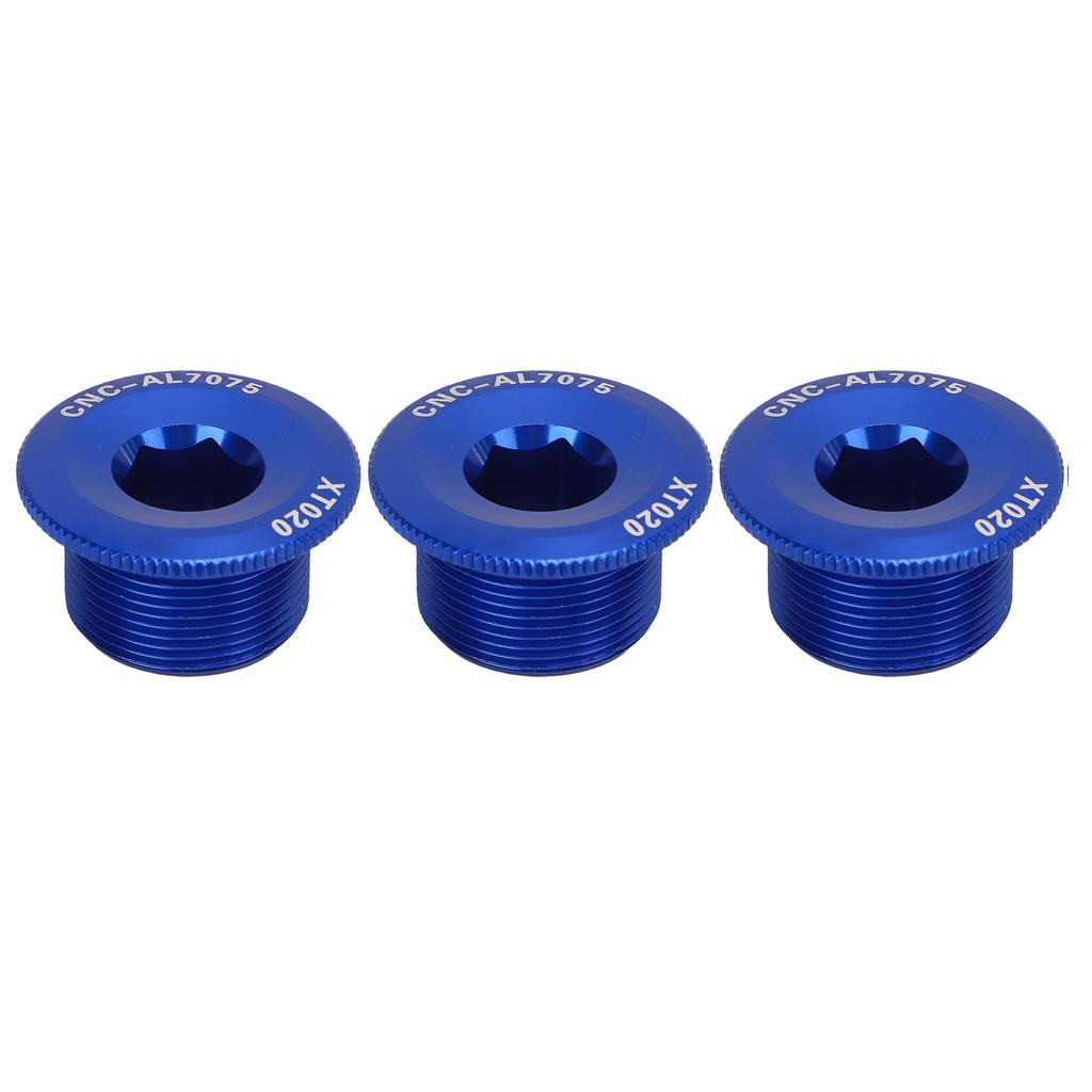 3pcs M20 Crank Cover Screws Rustproof Corrosion Resistant Aluminum Alloy Bike Crank Cover Screws for Mountain Bike