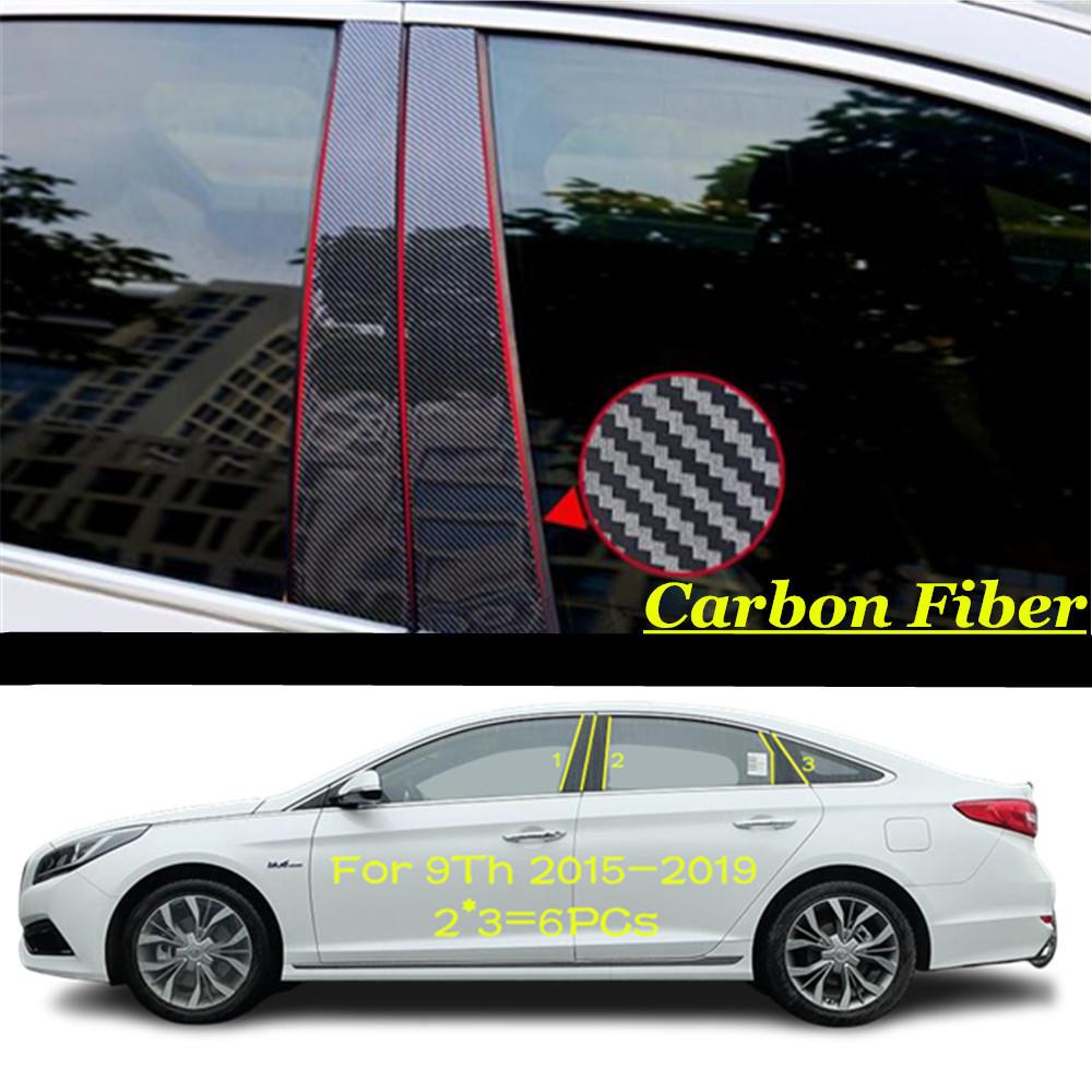 For Hyundai Sonata 7th 8th 9th 10th 2008-2024 PC Material Pillar Post Cover Door Trim Window Molding Sticker Plate Accessories
