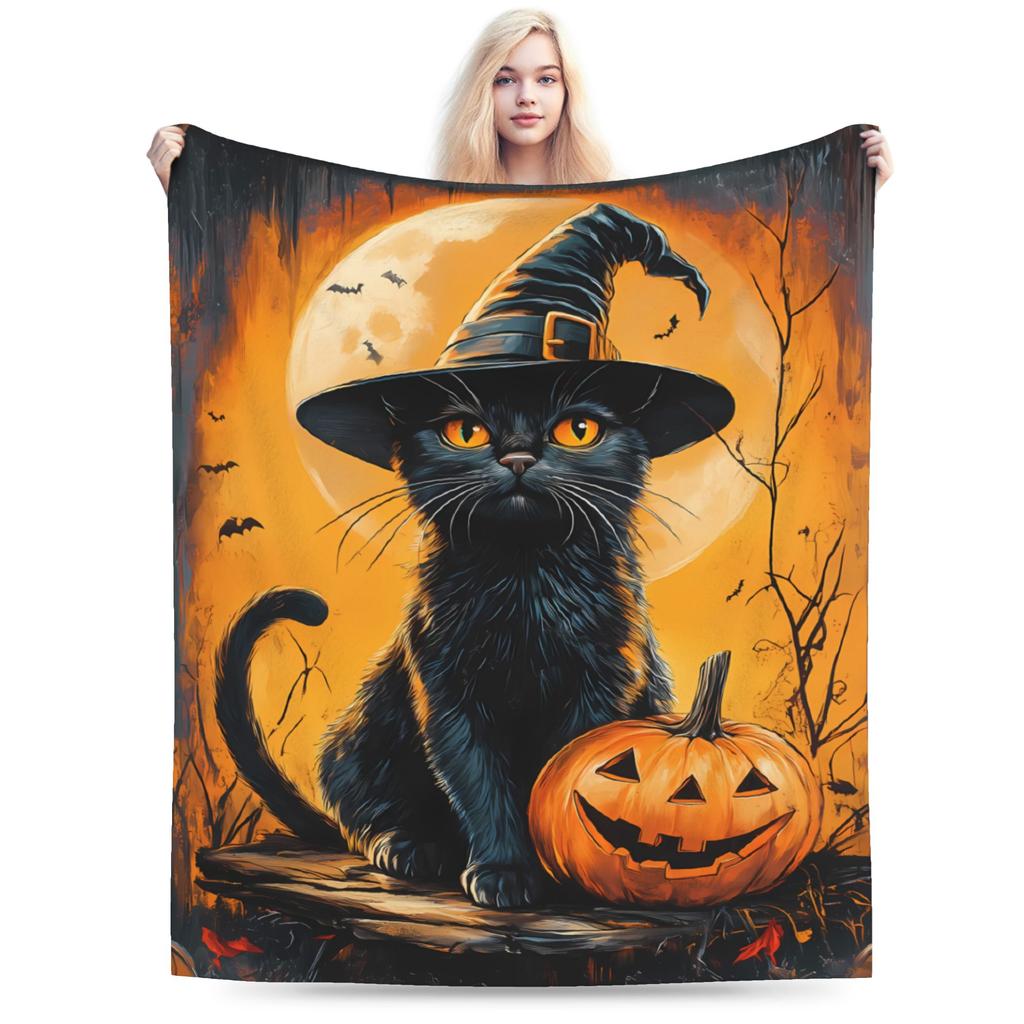 Halloween Pumpkin Autumn ()(1) Blanket Quality Warm Soft Bedding Throws Winter Kids Adult Living Room Fashion Bedspread