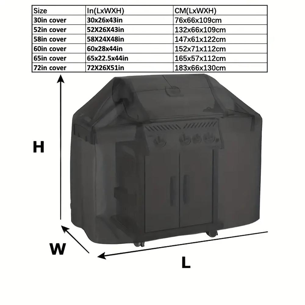 BBQ Grill Barbeque Cover Anti-Dust Waterproof Weber Heavy Duty Charbroil BBQ Cover Outdoor Rain Protective Barbecue Cover