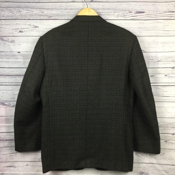 Paul Smith Blazer Jacket Mens L Dark Green Brown Wool(USED)