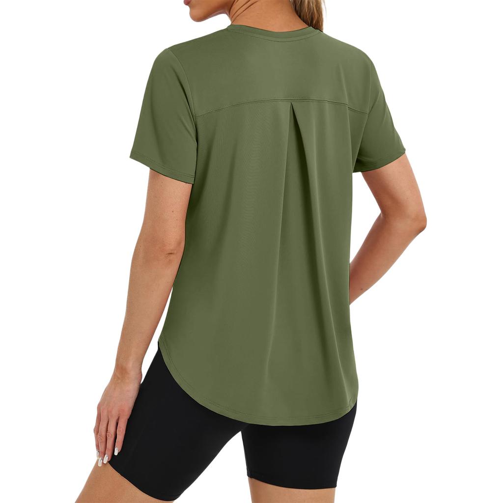 Women's Lightweight Quick Dry Running Shirt for Hiking and Gym, Sports Top