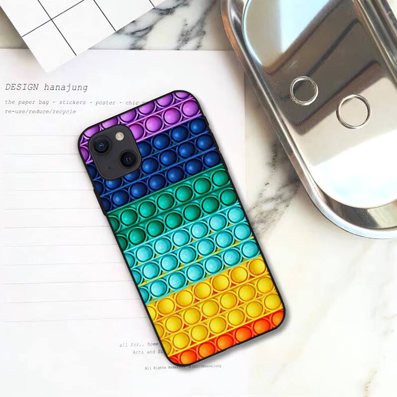 

Чехол для телефона RUICHI Pop Fidget Reliver Stress Toys Rainbow для iPhone 11 12 Mini 13 Pro XS Max X 8 7 6s Plus 5 SE XR Shell iPhoneXR