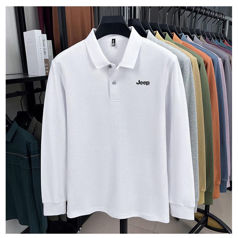 Jeep Men's Long Sleeve Polo T-Shirt