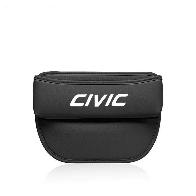 

Car Slit Box Organizer PU Leather Car Seat Crevice Gap Storage Bag for Honda civic 8th 10th gen 2017 2018 2019 2016 чёрный