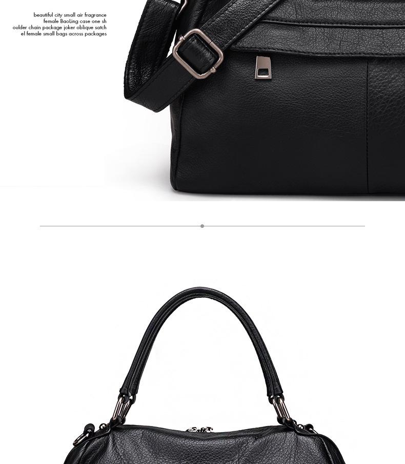 European & American Style Large Capacity Women's Soft Cowhide Handbag - Autumn/Winter Simple Fashion Shoulder Bag