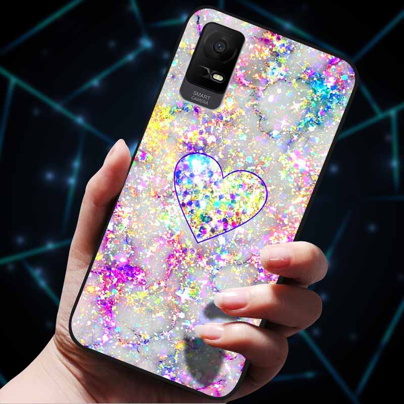 For TCL Ion V Case IonX Painted Cat Soft TPU Black Silicone Phone Cases for TCL Ion X Cover Fundas IonV Coques for TCLIonX Bags