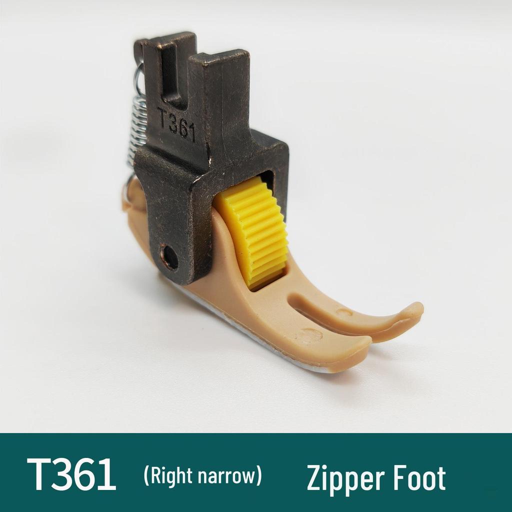 Industrial Teflon Zipper Roller Foot for Computerized Flatbed Sewing Machines T360/T361