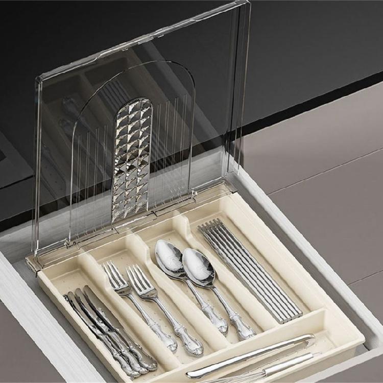 Dustproof Kitchen Cutlery Storage Box with Lid Convenient for Storage Carrying
