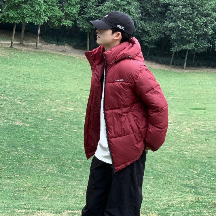 Unisex Short Hooded Winter Jacket with Big Pockets