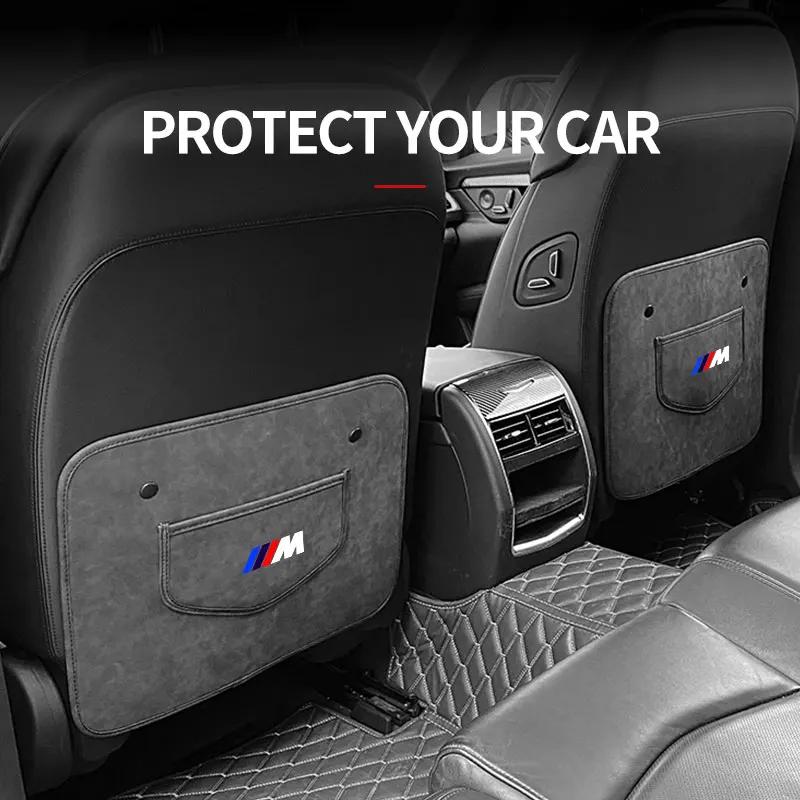 New PU Leather Car Anti-Kick Mats Auto Seat Back Protector Cover For BMW M E36 E46 E90 E60 F10 F30 E39 F20 E87 E92 G30 X5 E70 X1