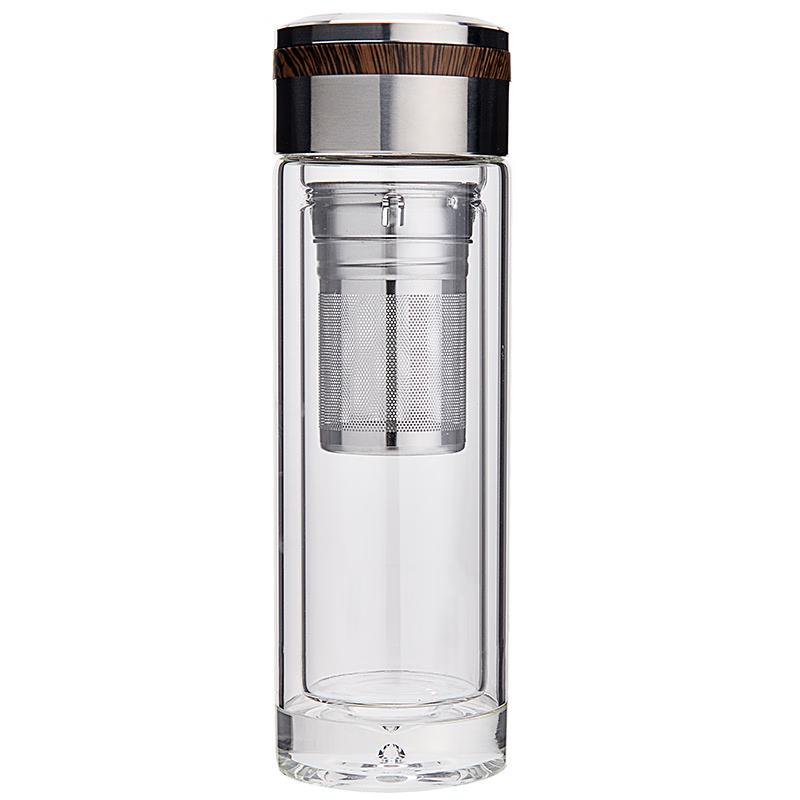Yisijia Premium Double-Wall Glass Tea Infuser Bottle