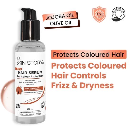 The Skin Story Colour Protection Hair Serum | For Long-Lasting Vibrant Color | Protects Coloured Hair | Non-Sticky | Daily Use | 100 Ml