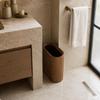 Waste Bin Narrow WoodGrain High Grain Trash Can Walnut
