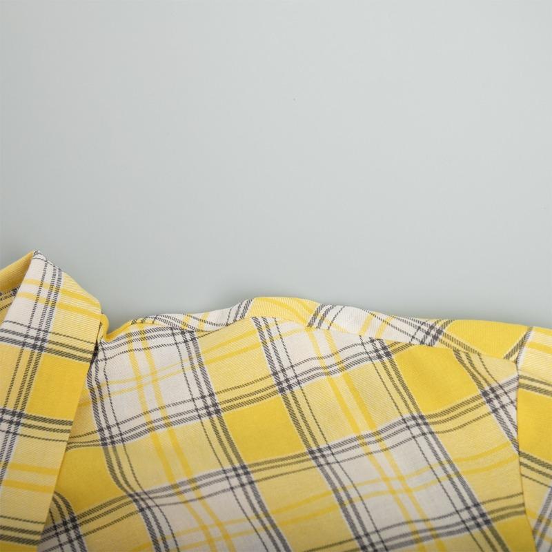 Chemise à carreaux vintage pour femme automne et hiver