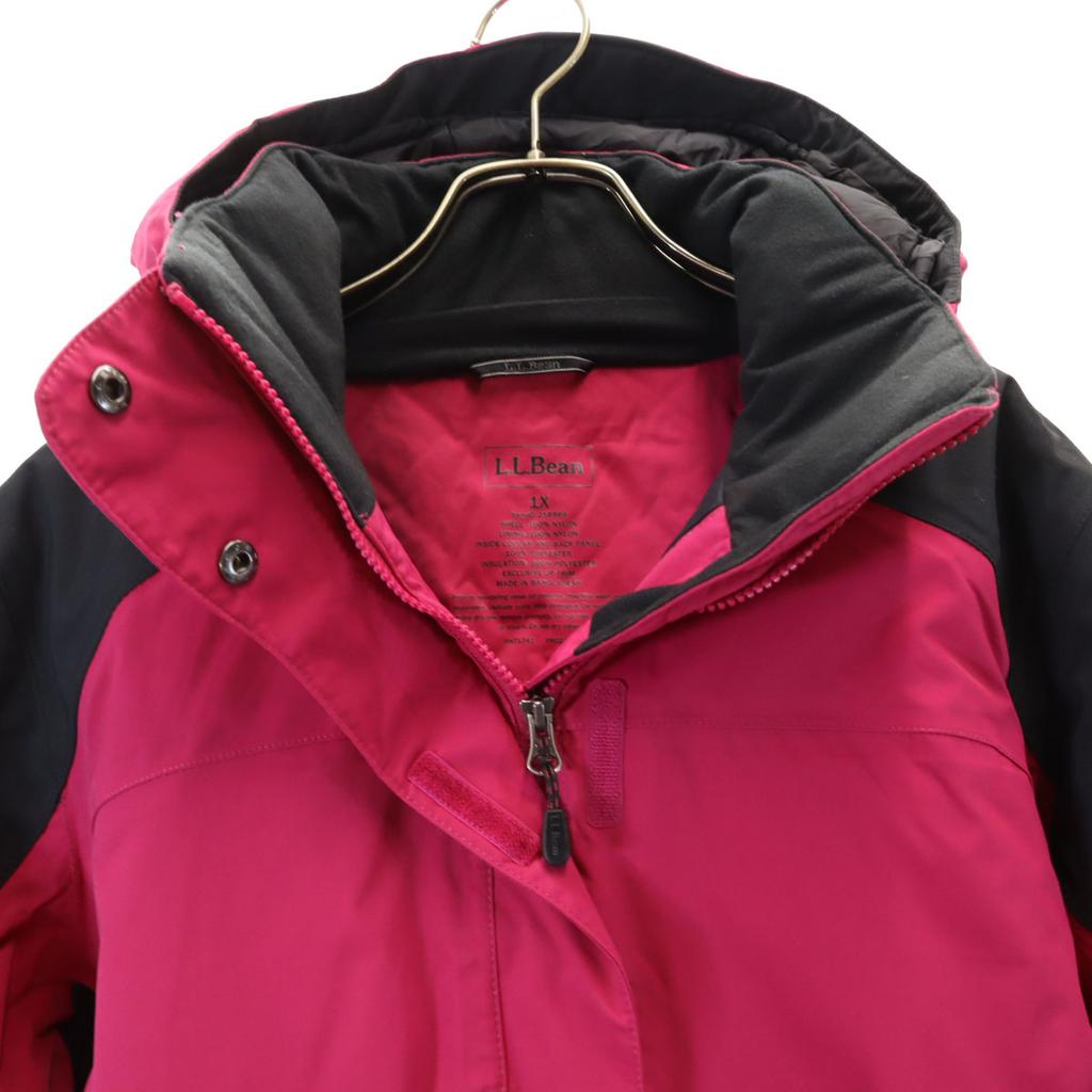 L.L.BEAN Snow Board Batting Jacket 1X Pink Skiing Women Used