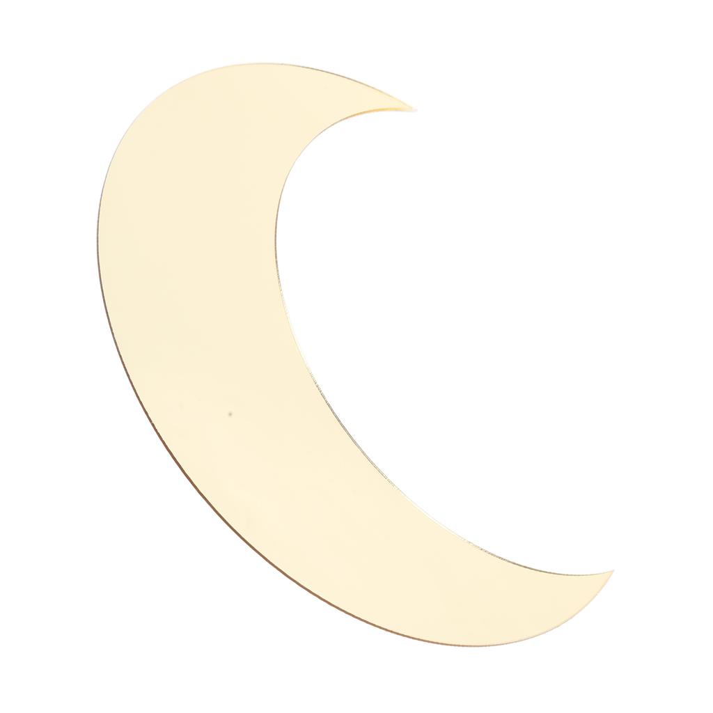 Moon Shape Mirror Wall Sticker Acrylic Decorative Background Decal for Home Office CorridorGold