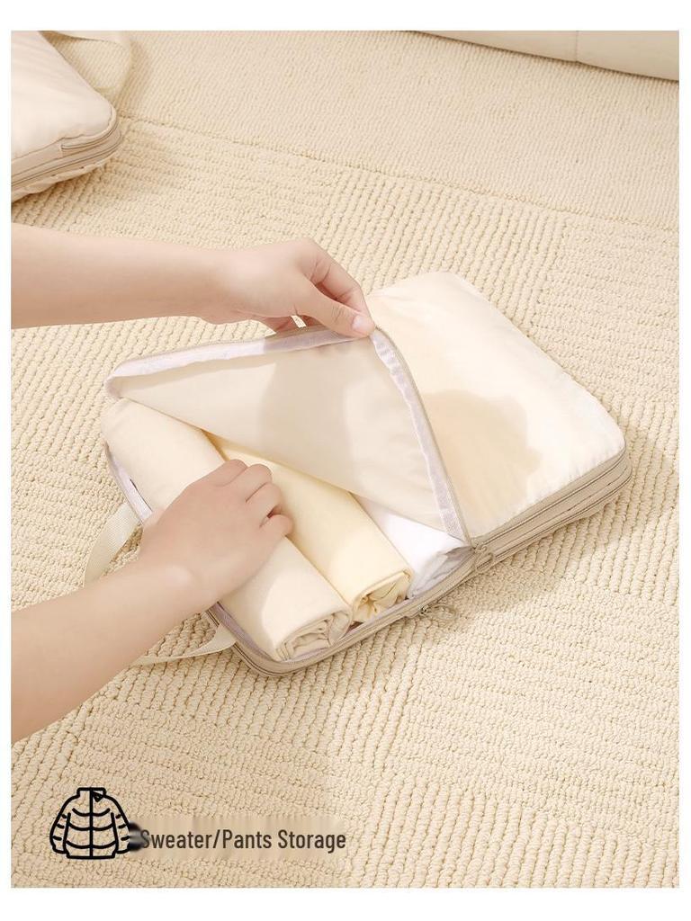 Four-Piece Travel Compression Bag Set for Clothes, Underwear, Toiletries, and Cosmetics