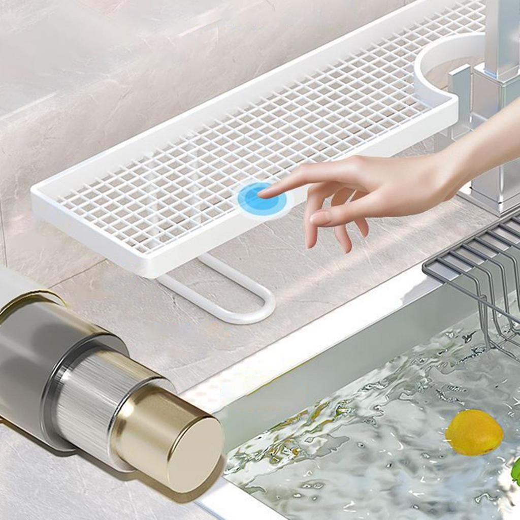 Vertical Sink Organizer Rack for Kitchen Faucet No Mounted Shower Shelf Storage Countertop Stand for Bathroom Accessories