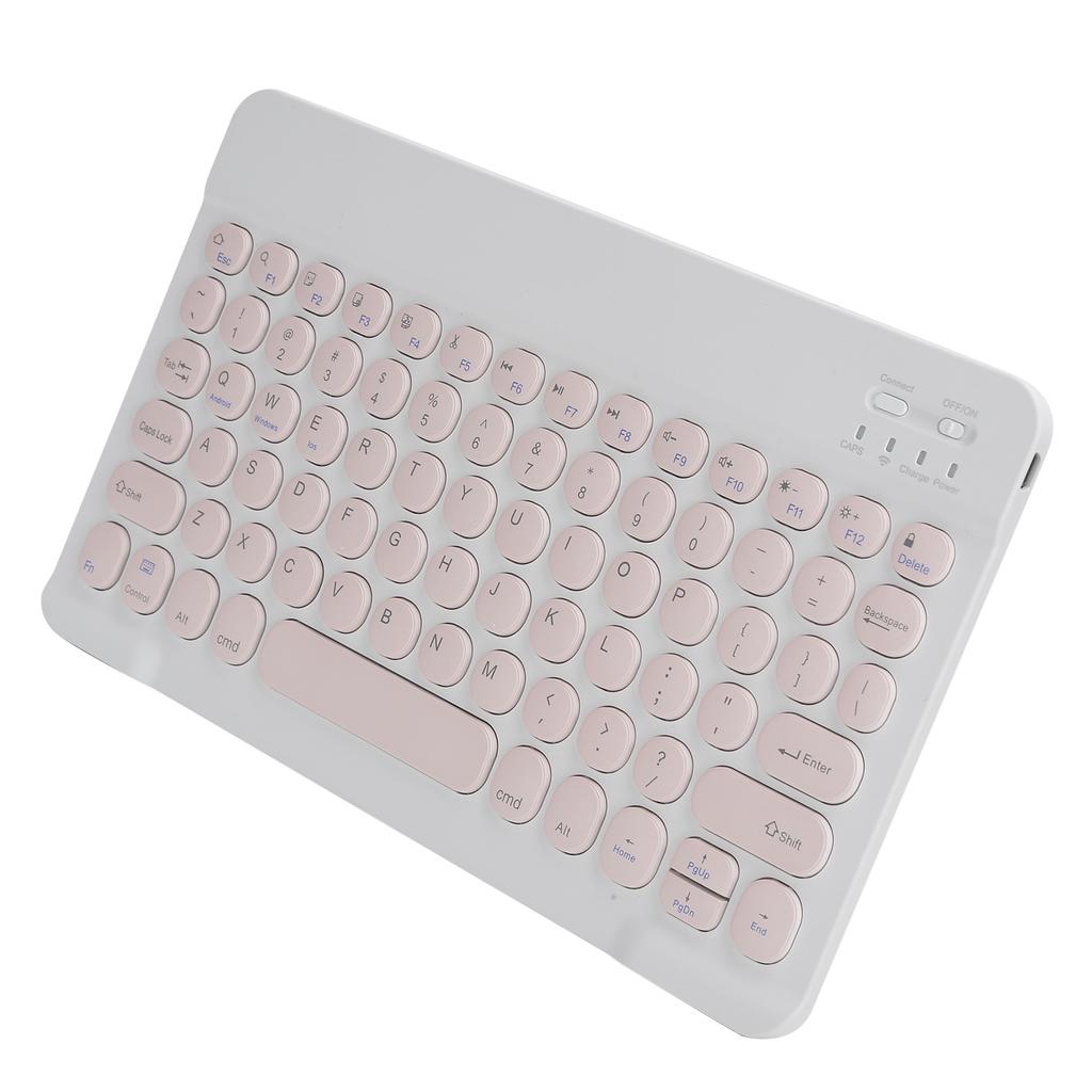 Wireless Bluetooth Keyboard Tablet Smartphone Computer Accessories Round Cap 10in