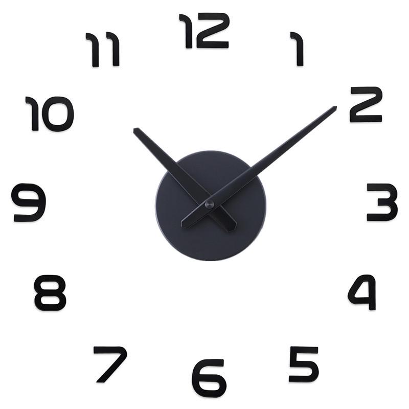 Extra Large 3D Acrylic Wall Clock - Creative DIY Clock Sticker for Living Room Decor