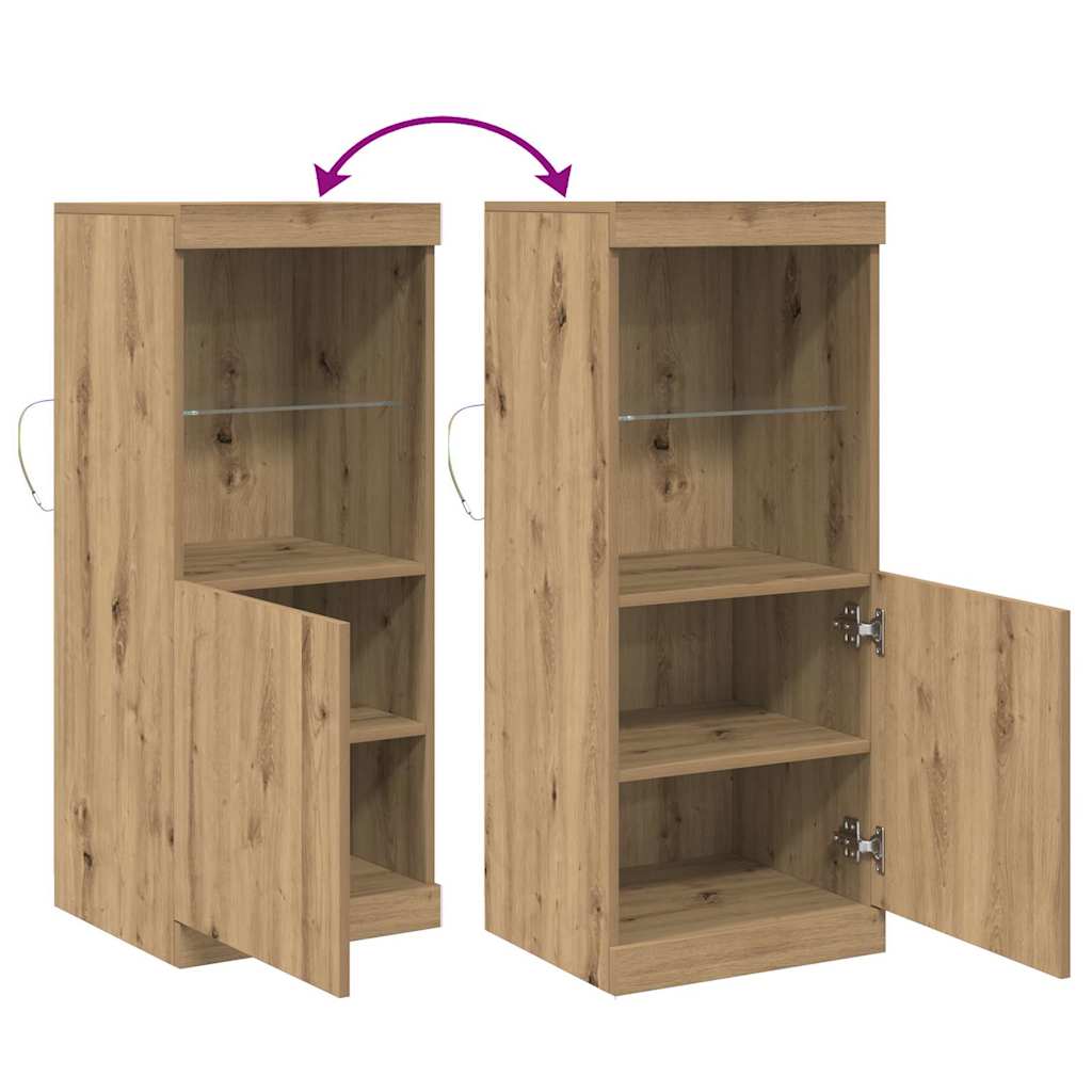 LED Sideboard Artisan Oak 41 x 37 x 100 cm Engineered Wood