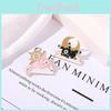 Adorable Anime Cartoon Couple Brooches Unique Animal Design Fashionable Accessories