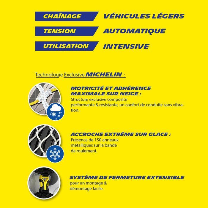 Chaînes À Neige - MICHELIN - Easy Grip Limited - Montage Facile - Résistance Maximale - 150 Anneaux Acier