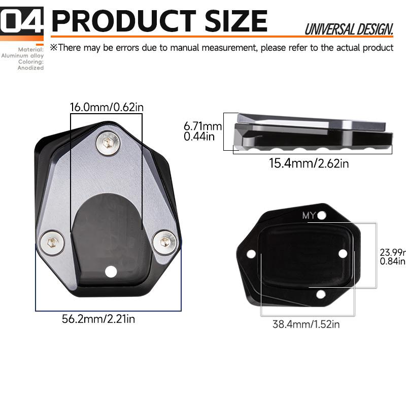 For Honda CBR650R 500R CB 650R 300R 500X 2018-2023 Motorcycle Accessories Kickstand Foot Side Stand Enlarger Extension Pad Plate