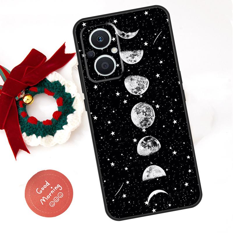 Moon Stars Space Funda For OPPO Reno 8 Lite 10 11 12 13 14 Pro 11F 12F 13F 14F OPPO Find X8 X5 X6 X9 Pro Case