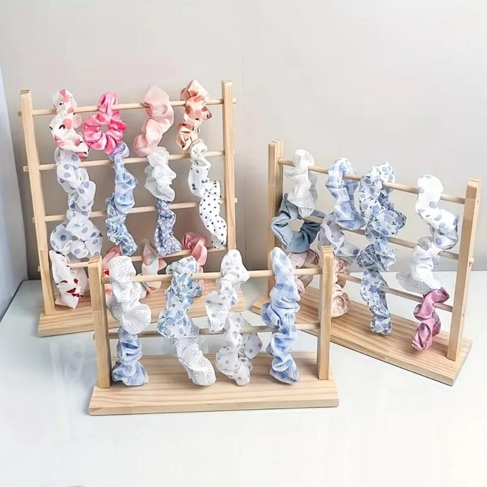 Storage Shelf Wooden Storage Rack 2/3/4 Layer Jewelry Organizer Holder Bracelet Frame  Living Room