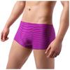 Men's Underwear Low Waist Fashion Color Stripes Comfortable  Underwear 6PC