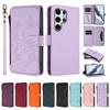 Crossbody Butterfly Flower Flip Leather Wallet Phone Case For Samsung Galaxy S25 Ultra S24 Plus S23 A06 A16 A26 A36 A56 A55 5G