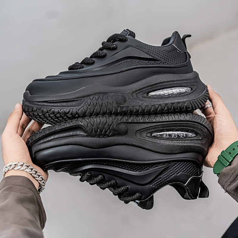 Fashion Big Sole Height Increasing Sneakers Men Brand Woven Shoes Summer Mens Trainer Sports Fat Shoses Outside Traning Ternis
