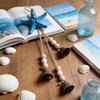 Resin Beach Decor Metal Bells Ocean Themed Hanging Ornament Starfish Wind Chime  Patio Decor