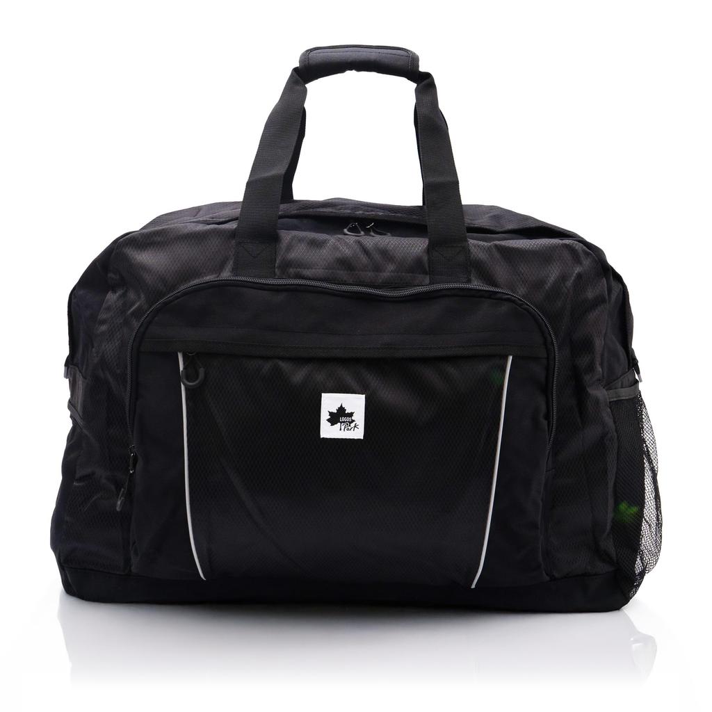 Logo Spark Boston Bag, Large Capacity 60L, 3-Way, Two-Tone Design, Travel Bag, 750kg Capacity, Black