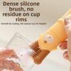 2 Pieces Cartoon Cup Cleaning Brush Efficient Detachable Lid Cleaning Brush Deep Clean Thick Bristles Water Cup Brush Cup Gap